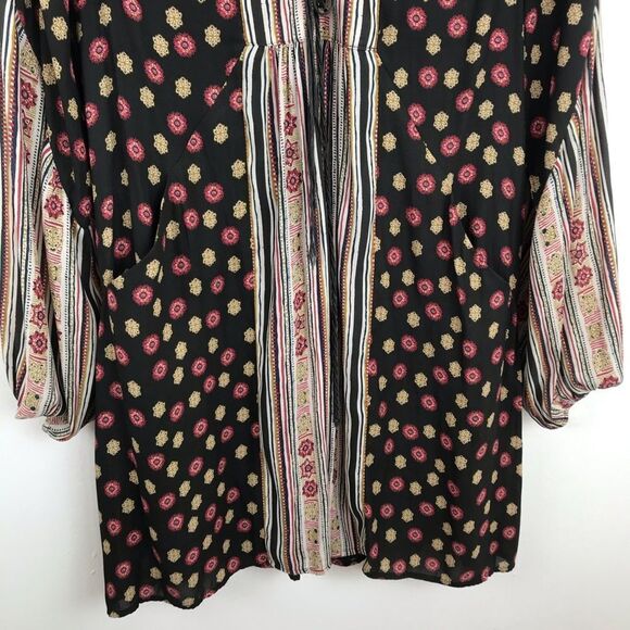 Free people bohemian printed pebble rain peasant dress - Picture 3 of 7